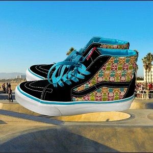 Vans Sk8 High Skull Shoes